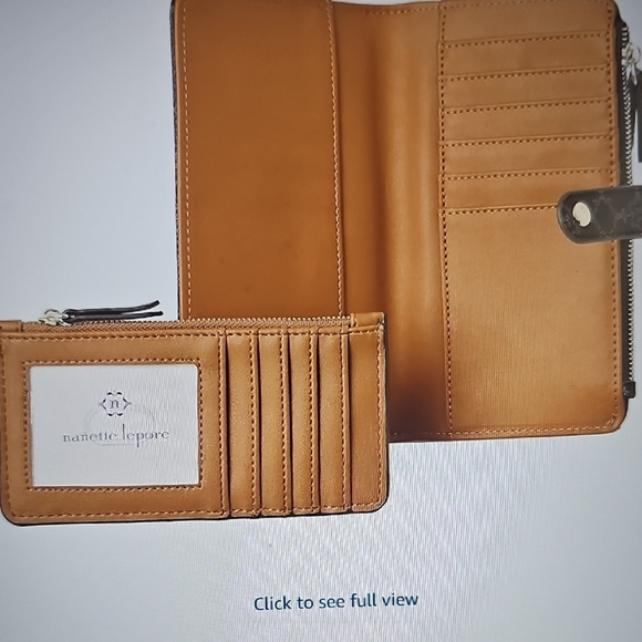 NWT Nanette Lepore Lillith Card Case Organizer 2 Piece Set Chocolate/Vachetta - Picture 6 of 13